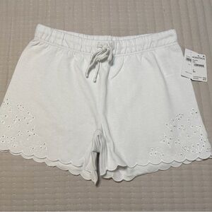 Splendid White Eyelet Trim High Waist Shorts